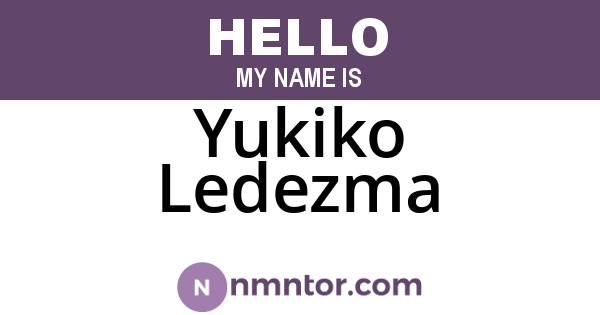 Yukiko Ledezma