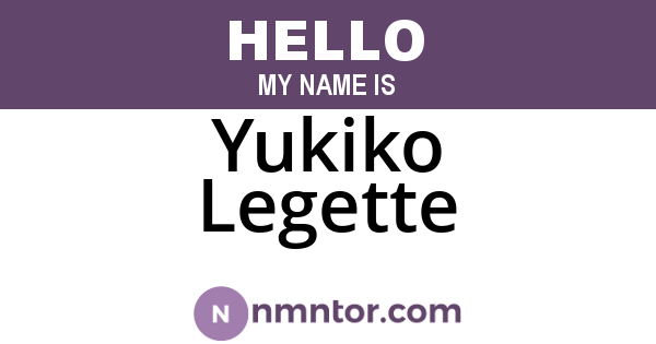 Yukiko Legette