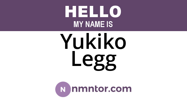 Yukiko Legg