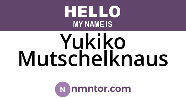 Yukiko Mutschelknaus