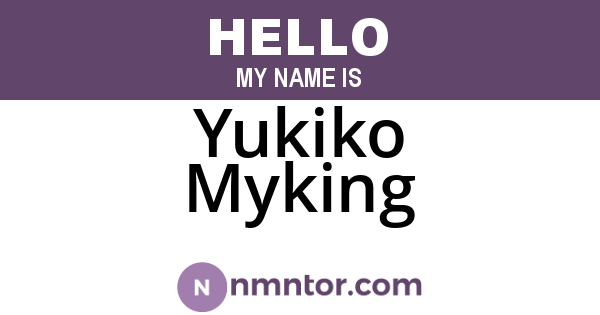 Yukiko Myking
