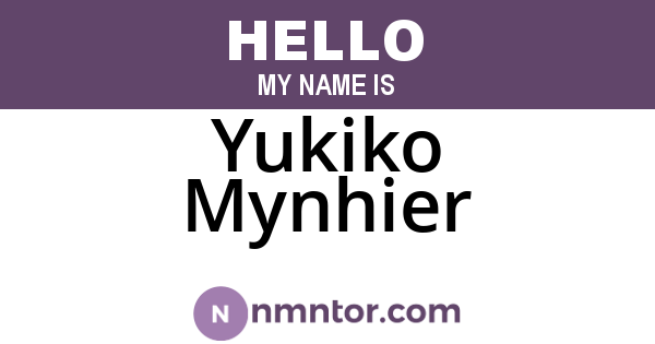 Yukiko Mynhier