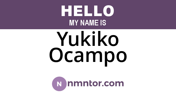 Yukiko Ocampo