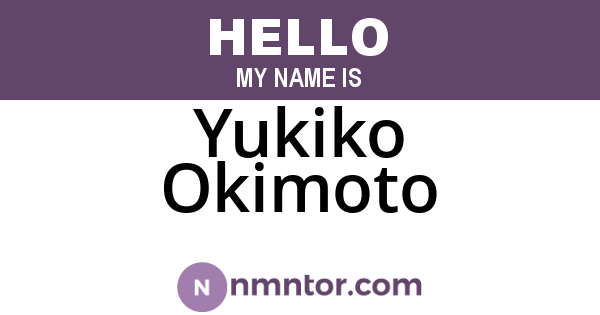 Yukiko Okimoto