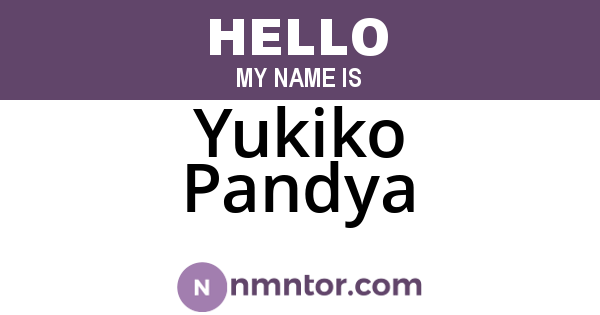 Yukiko Pandya