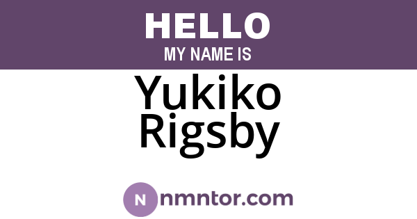 Yukiko Rigsby
