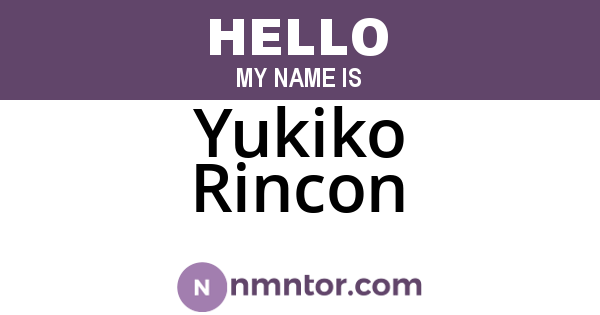 Yukiko Rincon