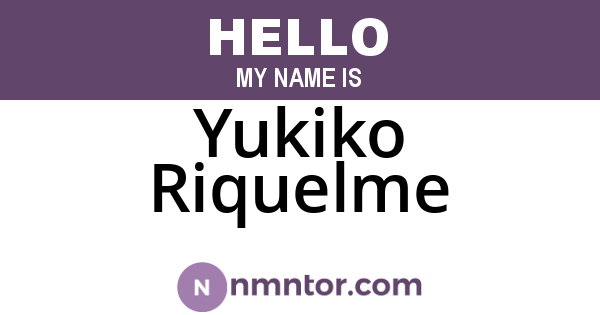 Yukiko Riquelme