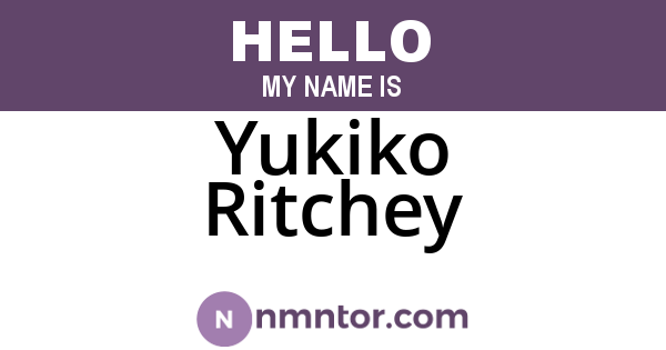 Yukiko Ritchey