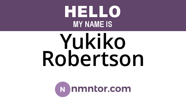Yukiko Robertson