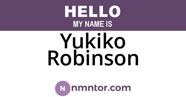 Yukiko Robinson