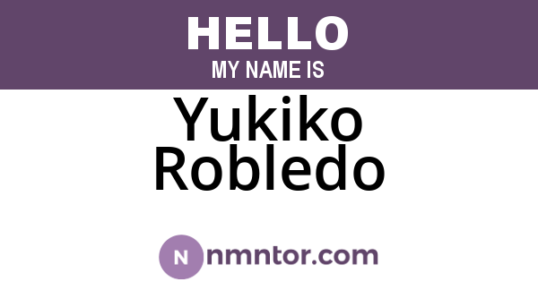 Yukiko Robledo