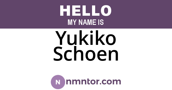 Yukiko Schoen