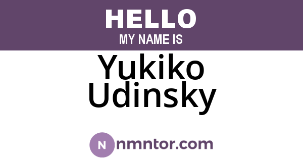 Yukiko Udinsky