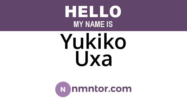 Yukiko Uxa
