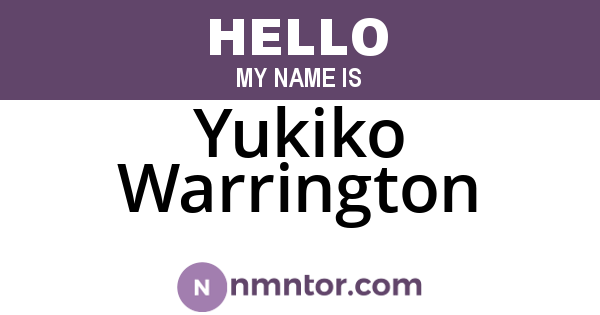 Yukiko Warrington