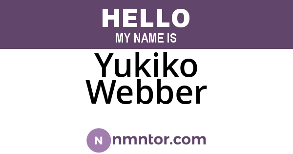 Yukiko Webber
