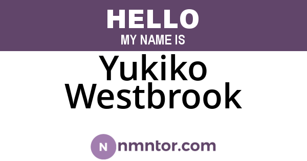 Yukiko Westbrook