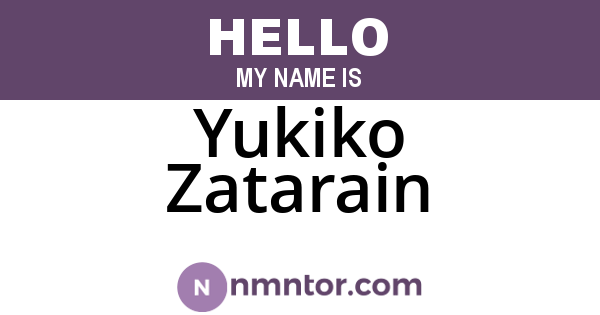 Yukiko Zatarain