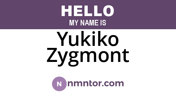 Yukiko Zygmont