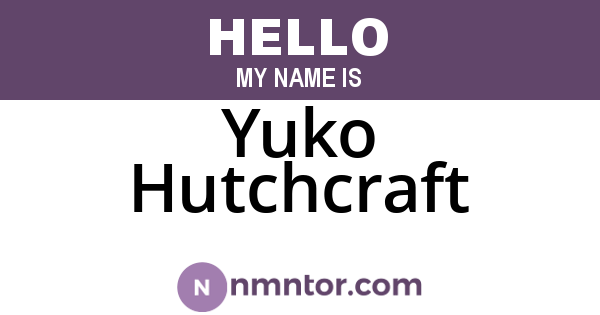 Yuko Hutchcraft