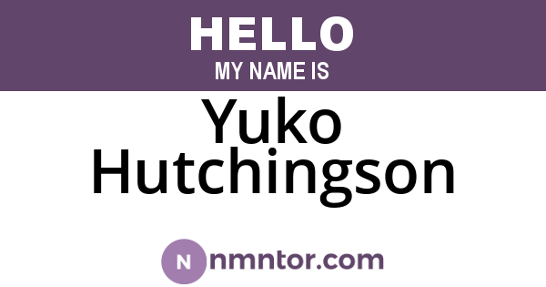 Yuko Hutchingson