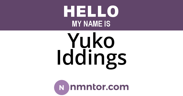 Yuko Iddings