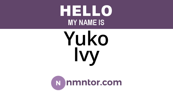 Yuko Ivy
