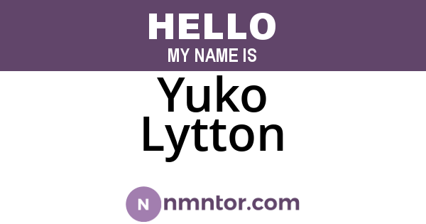 Yuko Lytton
