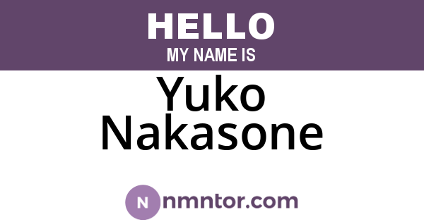 Yuko Nakasone