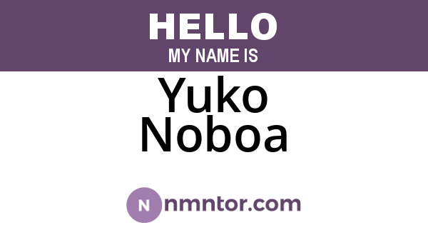 Yuko Noboa