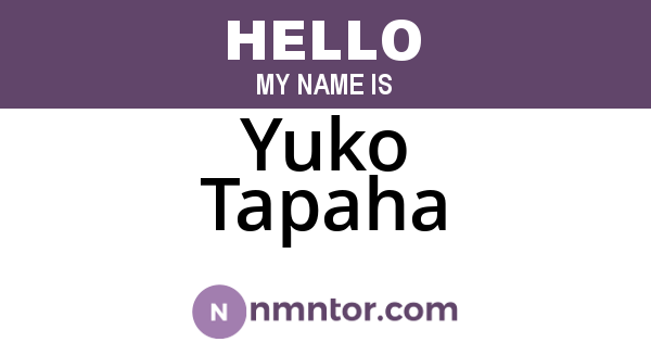 Yuko Tapaha