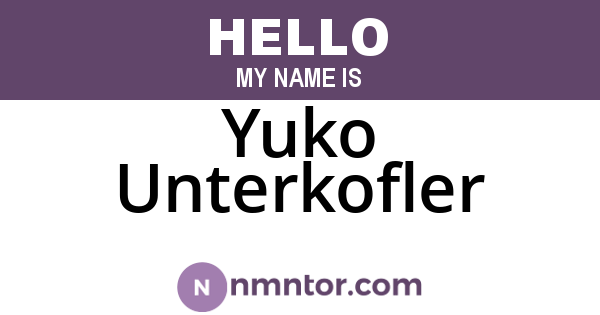 Yuko Unterkofler