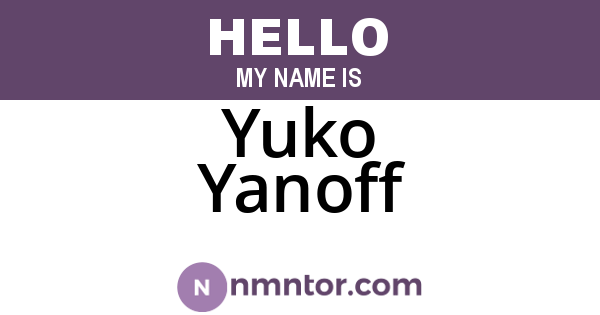 Yuko Yanoff