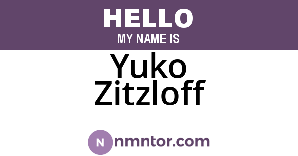 Yuko Zitzloff