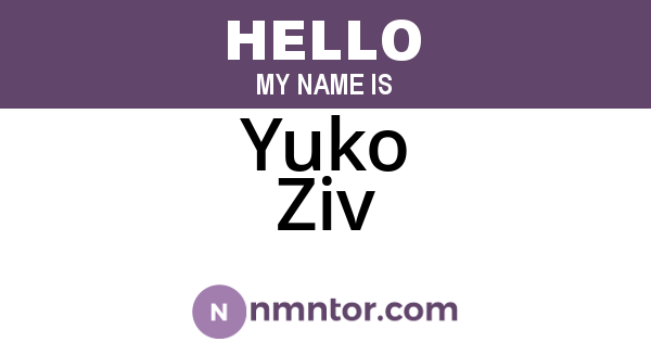 Yuko Ziv