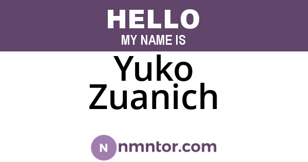 Yuko Zuanich