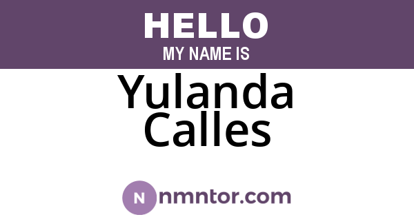 Yulanda Calles