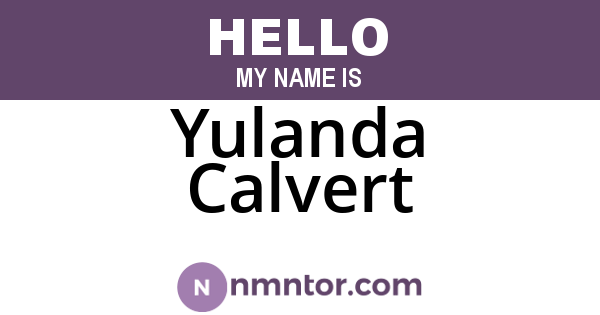 Yulanda Calvert