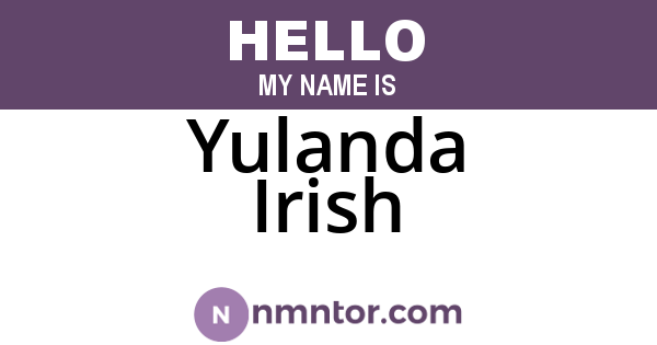 Yulanda Irish