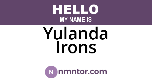 Yulanda Irons