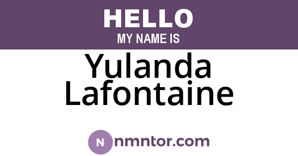 Yulanda Lafontaine