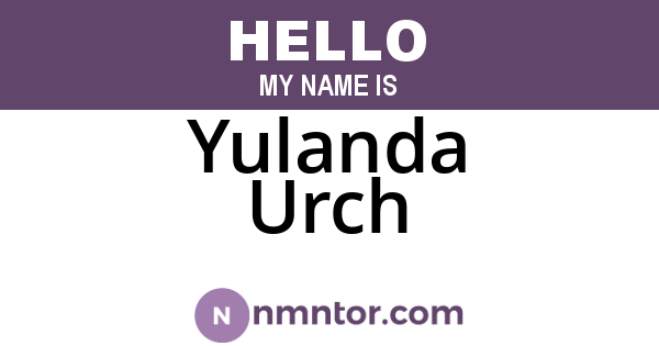 Yulanda Urch