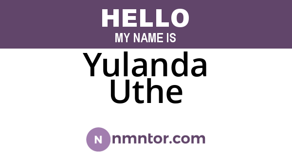 Yulanda Uthe