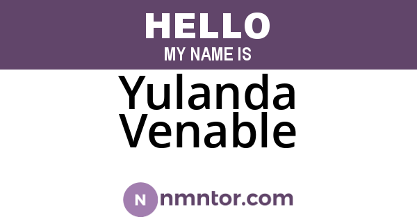 Yulanda Venable