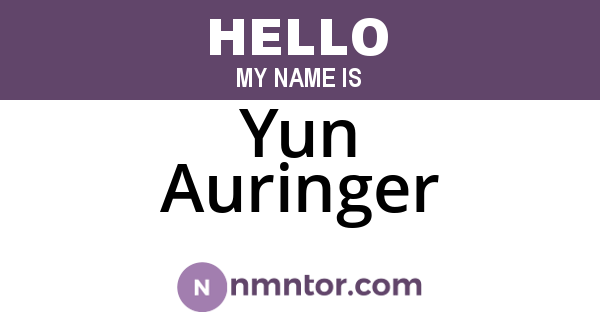 Yun Auringer