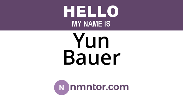 Yun Bauer