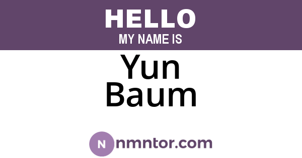 Yun Baum