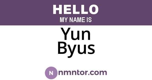 Yun Byus