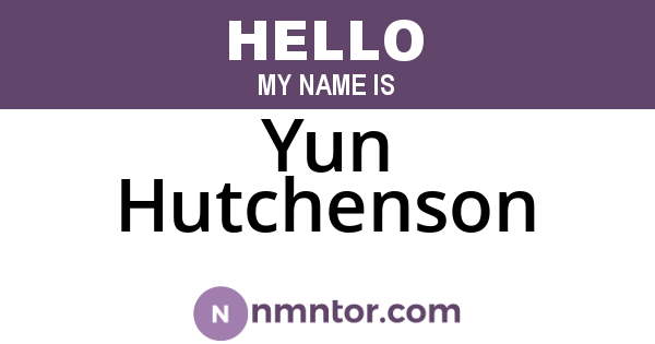 Yun Hutchenson